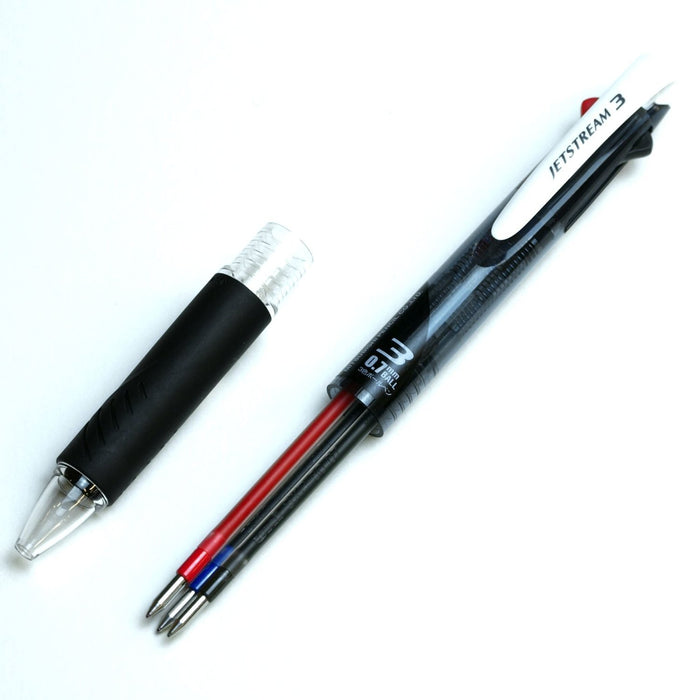 Mitsubishi Pencil Jet Stream 3 Color Ballpoint Pen 0.7mm Transparent Black-Kiichin - The #1 Place for Japanese Goods in Your Hand!