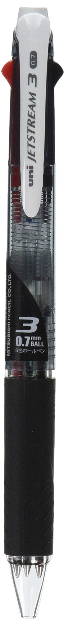 Mitsubishi Pencil Jet Stream 3-Color 0.7 Ballpoint Pen Transparent Black Easy to Write-Kiichin - The #1 Place for Japanese Goods in Your Hand!