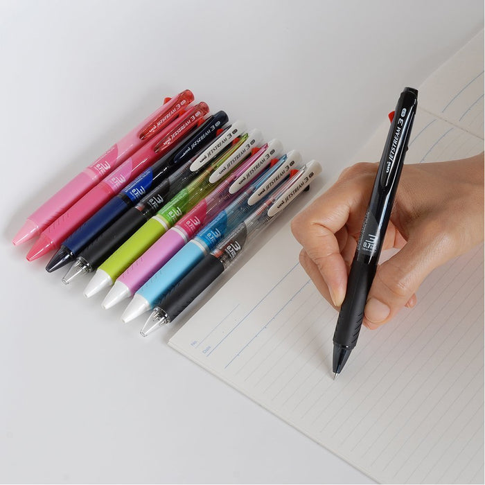 Mitsubishi Pencil Jet Stream 3-Color 0.7 Ballpoint Pen Transparent Black Easy to Write-Kiichin - The #1 Place for Japanese Goods in Your Hand!