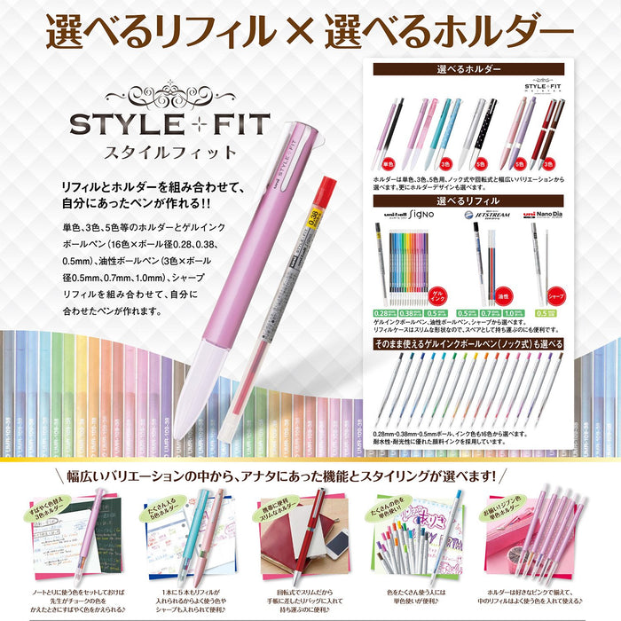 Mitsubishi Pencil 0.38 Ballpoint Pen Refills Style Fit Signo Mandarin Orange 10 Pack-Kiichin - The #1 Place for Japanese Goods in Your Hand!