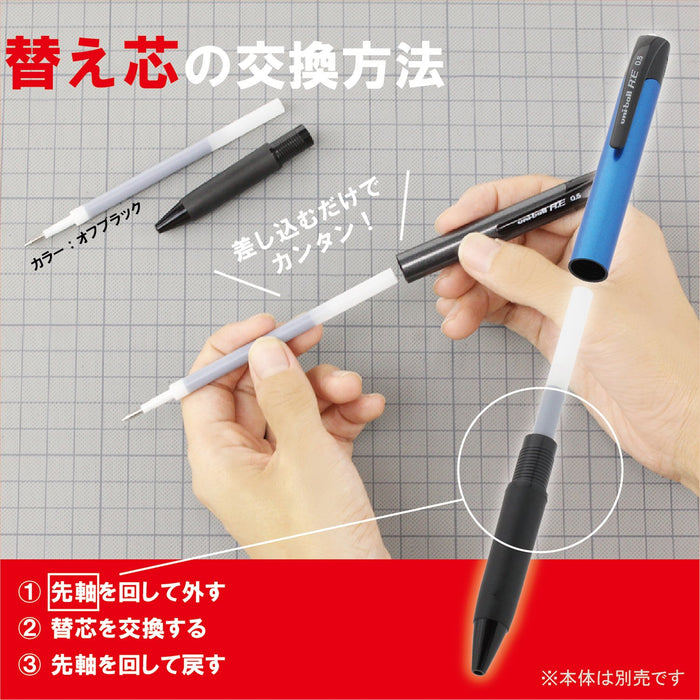 Mitsubishi Pencil Uniball Re Erasable Ballpoint Pen Refill 0.5 Off Black 10 Pieces-Kiichin - The #1 Place for Japanese Goods in Your Hand!