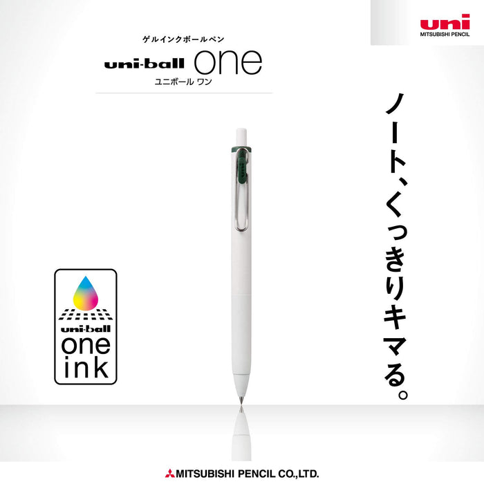 Mitsubishi Pencil Uniball One Gel Ballpoint 0.38 Green Black 10 Pieces Pack-Kiichin - The #1 Place for Japanese Goods in Your Hand!