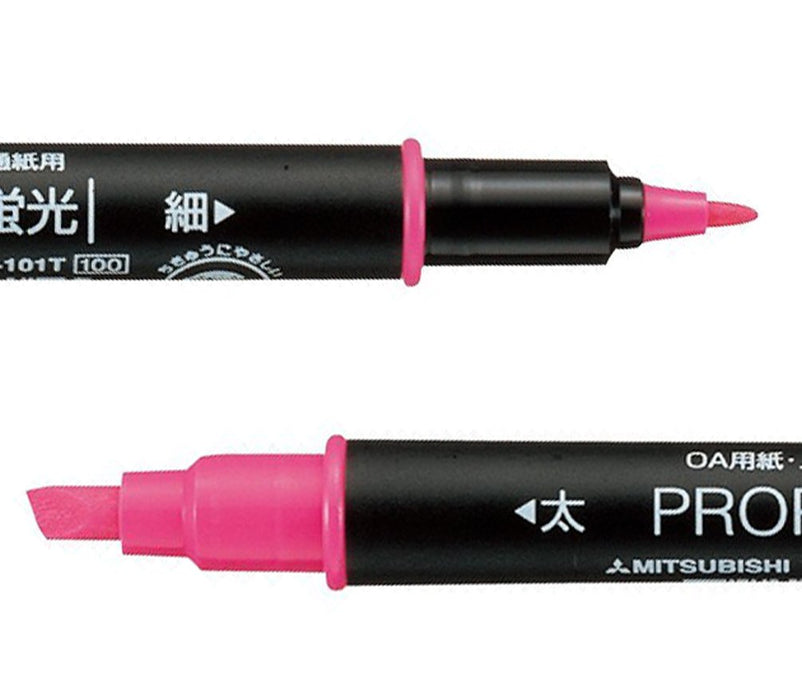 Mitsubishi Pencil Propass 2 Pus101Tn Peach Highlighter - Pack of 10-Kiichin - The #1 Place for Japanese Goods in Your Hand!