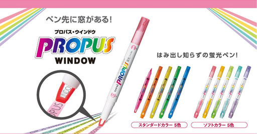 Mitsubishi Pencil Propass Window Pus102T.13 Peach Highlighter 10 Pieces Pack-Kiichin - The #1 Place for Japanese Goods in Your Hand!