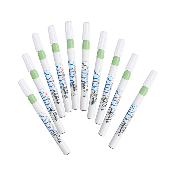 Mitsubishi Pencil Fine Point Yellow Green Paint Marker Pack of 10-Kiichin - The #1 Place for Japanese Goods in Your Hand!