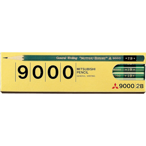 Mitsubishi Pencil 9000 2B - Premium Quality Pack of 12 Pencils-Kiichin - The #1 Place for Japanese Goods in Your Hand!