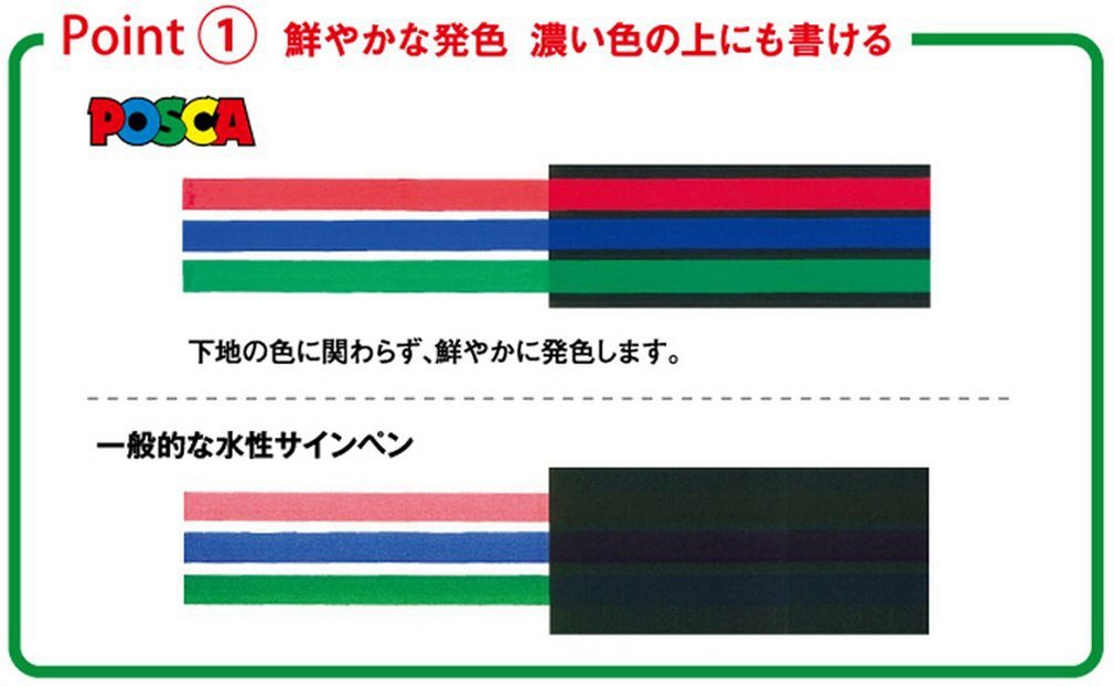 Mitsubishi Pencil Posca Water-Based Extra Fine 6-Color Set Pc1M6C-Kiichin - The #1 Place for Japanese Goods in Your Hand!