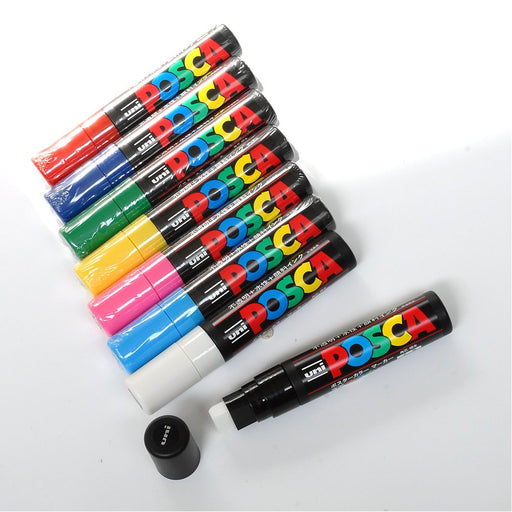 Mitsubishi Pencil Water-Based Red Pen with Extra Thick Square Lead PC17K-Kiichin - The #1 Place for Japanese Goods in Your Hand!