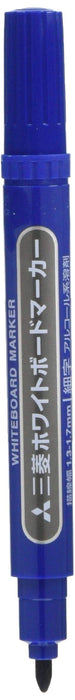 Mitsubishi Pencil Whiteboard Fine Point Marker Blue Round Core Pack of 10-Kiichin - The #1 Place for Japanese Goods in Your Hand!