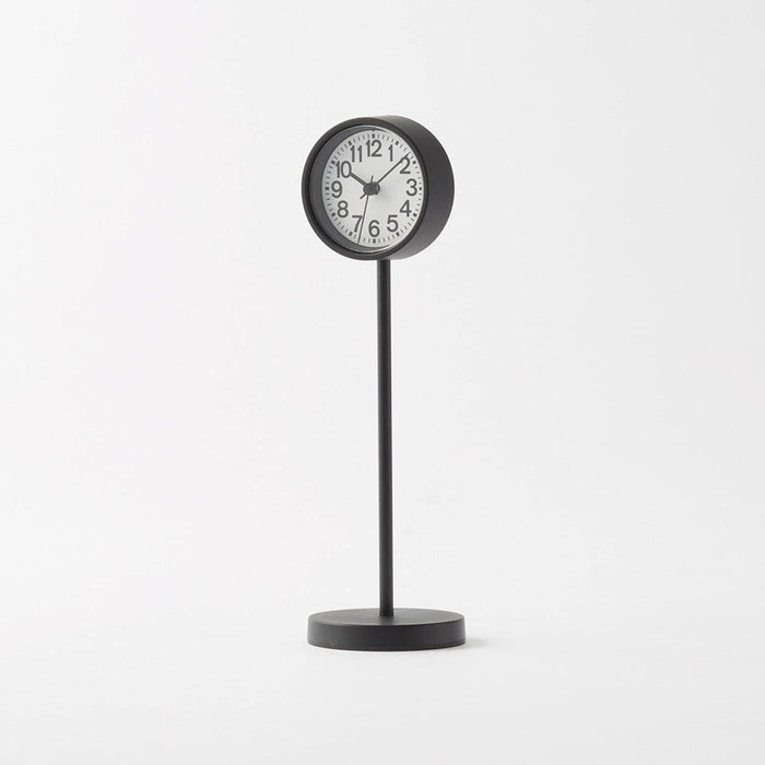 Muji Park Clock Mini Black Mj-Pcmb2 Japan 44275757 55X55X182Mm-Kiichin - The #1 Place for Japanese Goods in Your Hand!