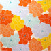 Musubi Furoshiki 100Cm - Japanese Hime Musubi Aqua Drop Adeline Klam Peony Orange - Water Repellent-Kiichin - The #1 Place for Japanese Goods in Your Hand!