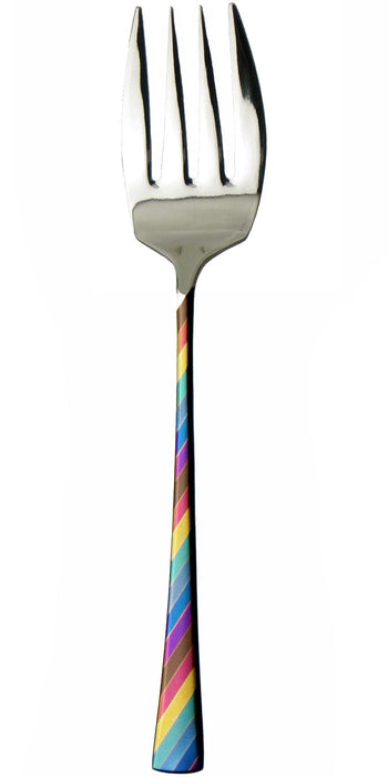 Nagao Niji Service Fork 21.1cm Stainless Steel Multi-Color Japanese Made-Kiichin - The #1 Place for Japanese Goods in Your Hand!