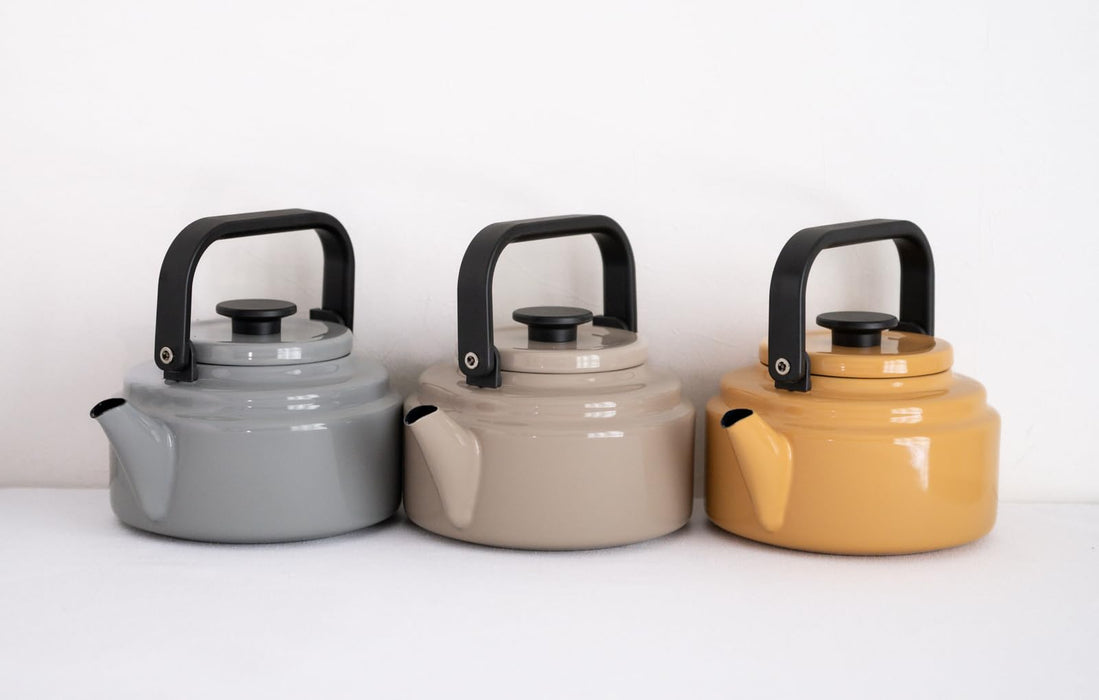 Noda Horo Amukettle Beige Enamel Induction Ready Heat Resistant Am-20K Be