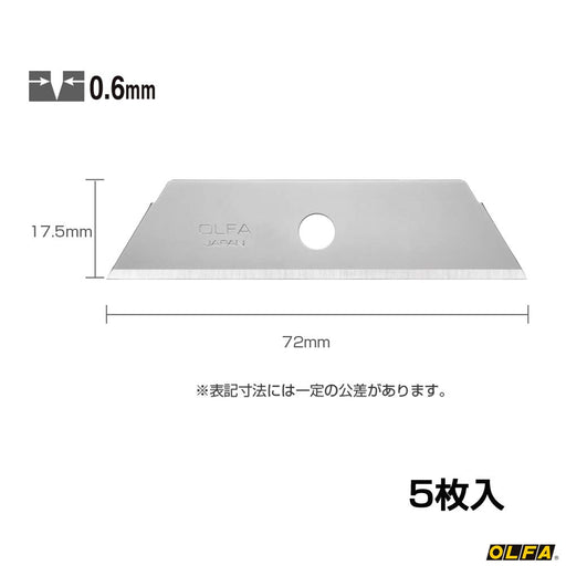 Olfa L Type Sub Knife Spare Blade 5 Pieces - Durable Replacement Blades XB108S-Kiichin - The #1 Place for Japanese Goods in Your Hand!