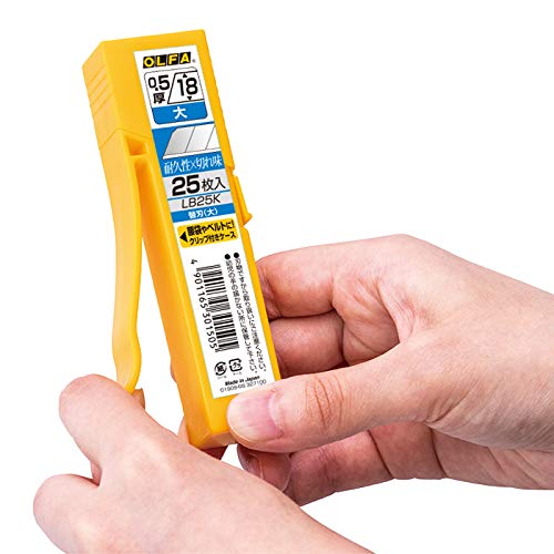 Olfa Large Replacement Cutter Blade 25-Pack - LBB25K Black Folding-Type Blade-Kiichin - The #1 Place for Japanese Goods in Your Hand!
