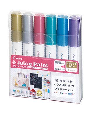 Pilot Juice Paint 6 Set Extra Fine Metallic Colors Water-Based Pigment Marker-Kiichin - The #1 Place for Japanese Goods in Your Hand!