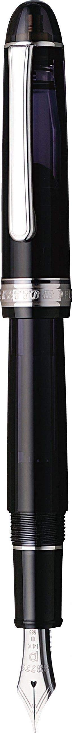 Platinum Fountain Pen #3776 Black Diamond Extra Thick Century Rhodium Pnb-18000Cr #7-5-Kiichin - The #1 Place for Japanese Goods in Your Hand!