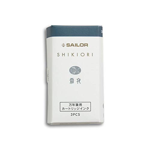 Sailor Fountain Pen Shikiori Cartridge Ink 3 Pieces Shimoyo Series-Kiichin - The #1 Place for Japanese Goods in Your Hand!