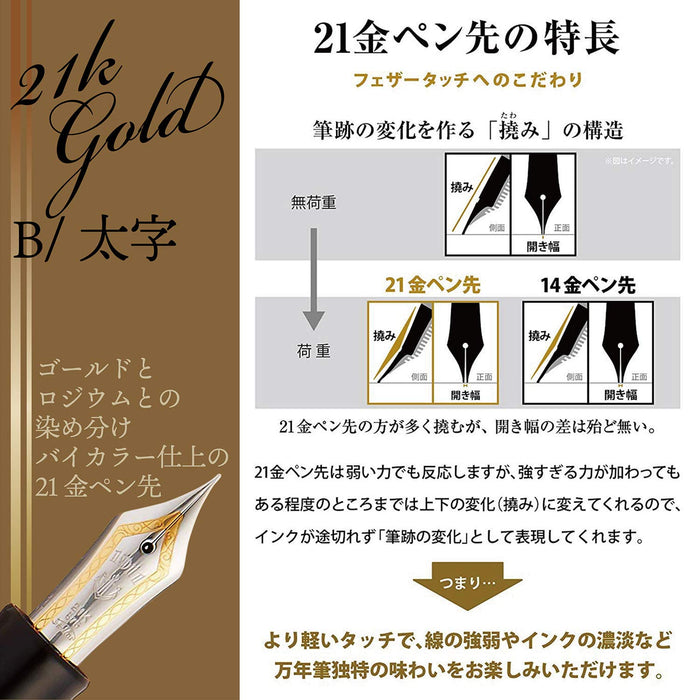 Sailor Fountain Pen Professional Gear Silver Black Bold 11-2037-620-Kiichin - The #1 Place for Japanese Goods in Your Hand!