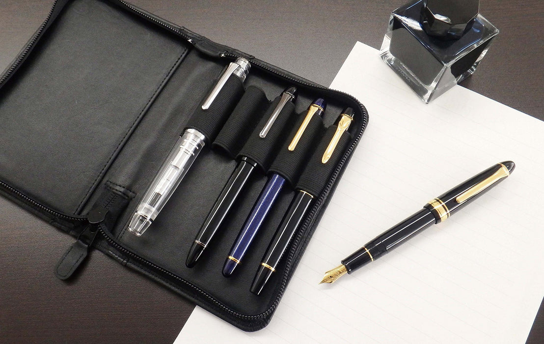 Sailor Fountain Pen Collection Case Brown Holds 5 Pens Model 79-1500-280-Kiichin - The #1 Place for Japanese Goods in Your Hand!