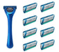 Schick 3-Blade Razor Club Pack German-Made Protector with Spare Blades-Kiichin - The #1 Place for Japanese Goods in Your Hand!