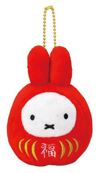 Sekiguchi Miffy Lucky Daruma Mascot Key Chain - Compact Size H12xW8xD7cm 603961-Kiichin - The #1 Place for Japanese Goods in Your Hand!