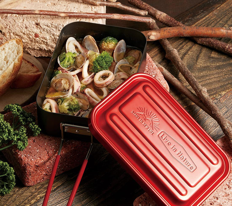 Skater Red 600ml Color Messtin No Seasoning Required Outdoor Mess Box