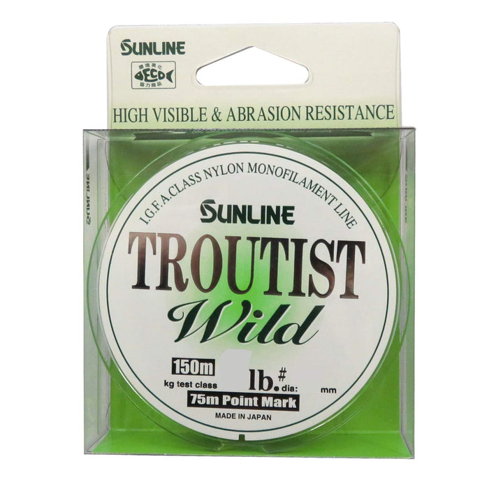 Sunline Nylon Troutist Wild Line 150M No.2 8Lb Super Matte Green-Kiichin - The #1 Place for Japanese Goods in Your Hand!