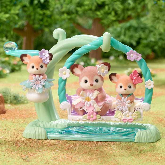 Epoch Sylvanian Families Deer Waterside Swing Set St Mark Certified Dollhouse for Age 3+-Kiichin - The #1 Place for Japanese Goods in Your Hand!