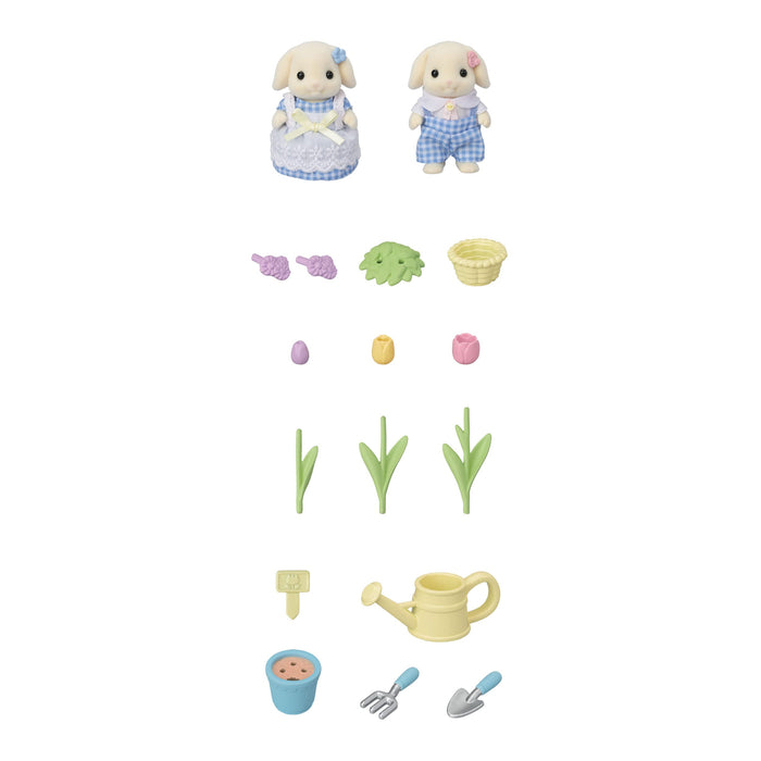 Epoch Sylvanian Families Flora Rabbit Siblings Doll & Furniture Set Toy Dollhouse for Ages 3+-Kiichin - The #1 Place for Japanese Goods in Your Hand!