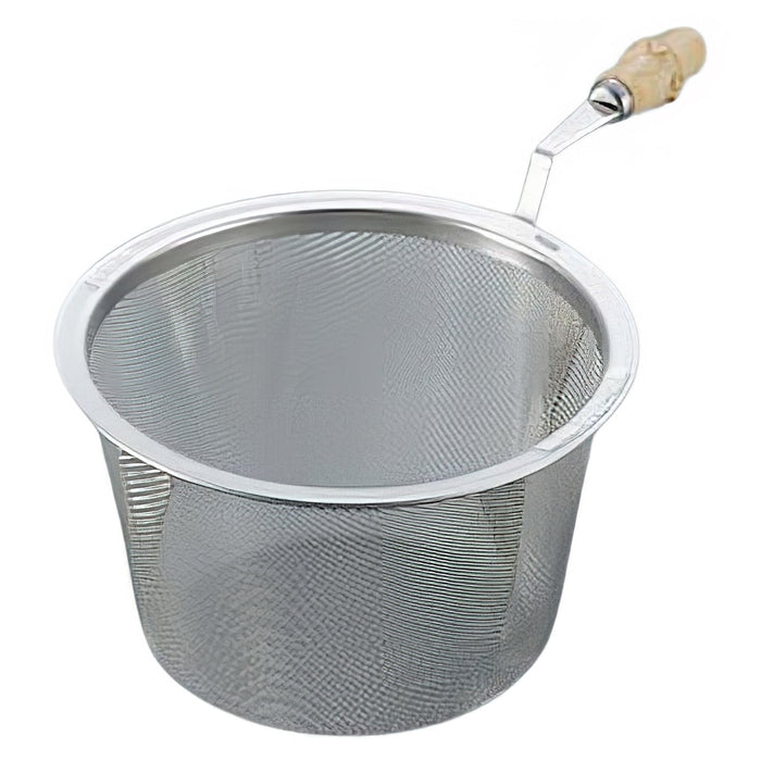 Premium Bamboo Handled Stainless Steel Tea Strainer - 73-79mm-Kiichin - The #1 Place for Japanese Goods in Your Hand!