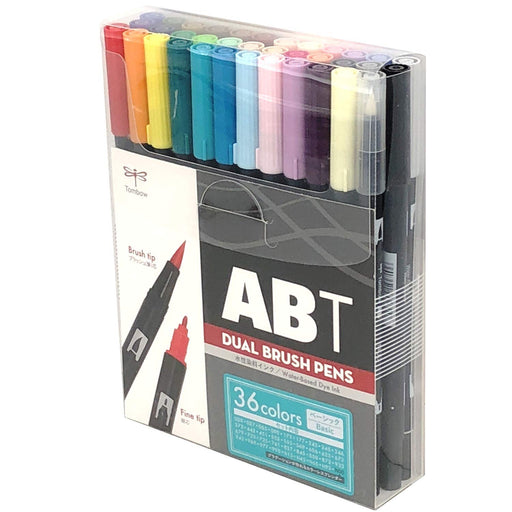 Tombo Dual Brush Pen Set - 36 Basic Colors - Tombow AB-T36CBA-Kiichin - The #1 Place for Japanese Goods in Your Hand!