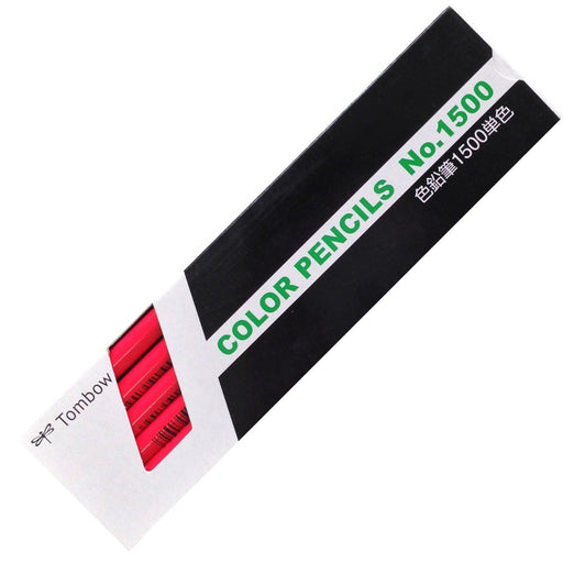 Tombow Colored Pencil Set Light Red 1500 Series Pack of 12-Kiichin - The #1 Place for Japanese Goods in Your Hand!