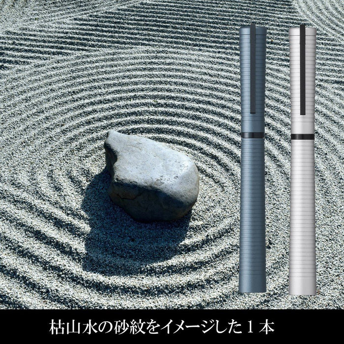 Tombow Zoom Rhyme Water-Based Ballpoint Pen Indigo Sand Ripple Design-Kiichin - The #1 Place for Japanese Goods in Your Hand!