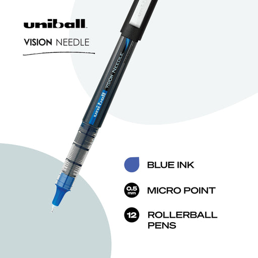 Mitsubishi Pencil Uni-Ball Vision Needle Rollerball Pen 12-Count Pack-Kiichin - The #1 Place for Japanese Goods in Your Hand!