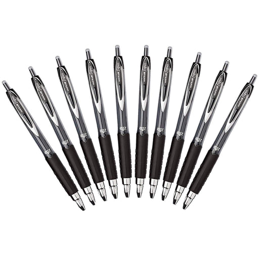 Mitsubishi Pencil Uni-Ball Signo 207 Medium Fine 0.7mm Retractable Black Gel Pen 10 Pack-Kiichin - The #1 Place for Japanese Goods in Your Hand!