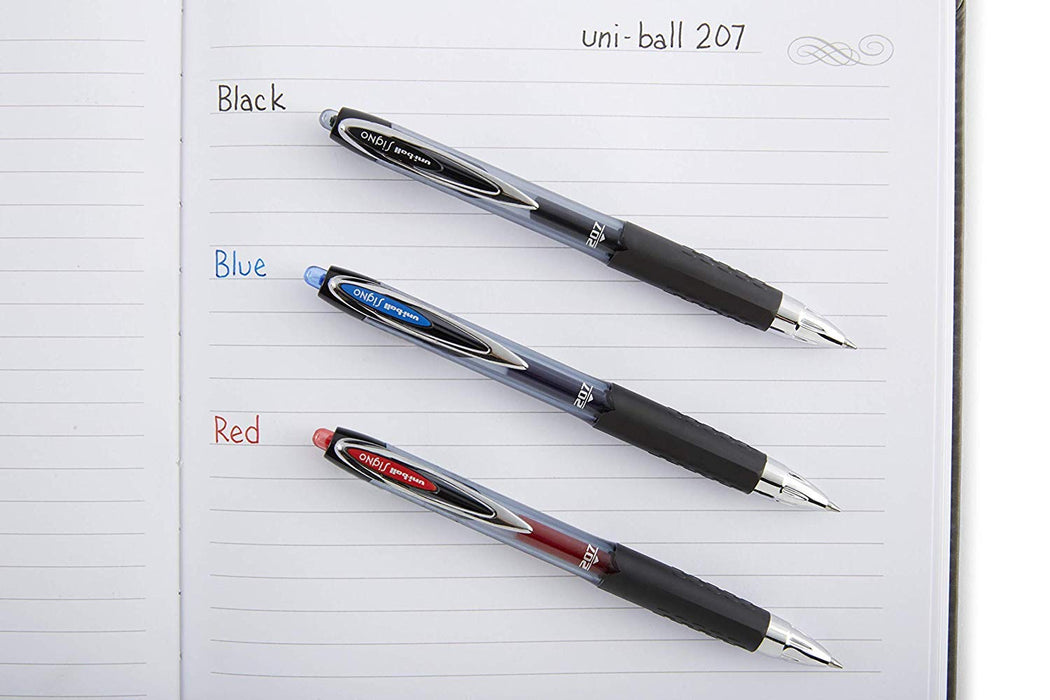 Mitsubishi Pencil Uni-Ball Signo 207 Medium Fine 0.7mm Retractable Black Gel Pen 10 Pack-Kiichin - The #1 Place for Japanese Goods in Your Hand!