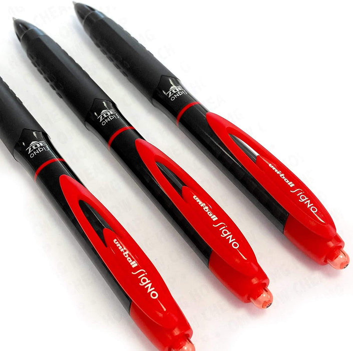 Mitsubishi Pencil Uni-Ball Signo 307 Red Fine Point Retractable 3 Pack Pen-Kiichin - The #1 Place for Japanese Goods in Your Hand!