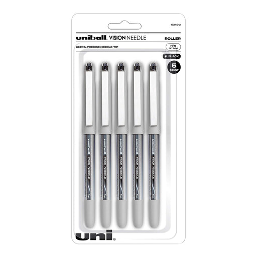 Mitsubishi Pencil Uni-Ball Vision Fine Point Roller Ball Pens Pack of 5 Black-Kiichin - The #1 Place for Japanese Goods in Your Hand!