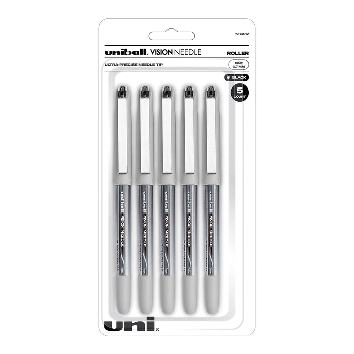 Mitsubishi Pencil Uni-Ball Vision Fine Point Roller Ball Pens Pack of 5 Black-Kiichin - The #1 Place for Japanese Goods in Your Hand!