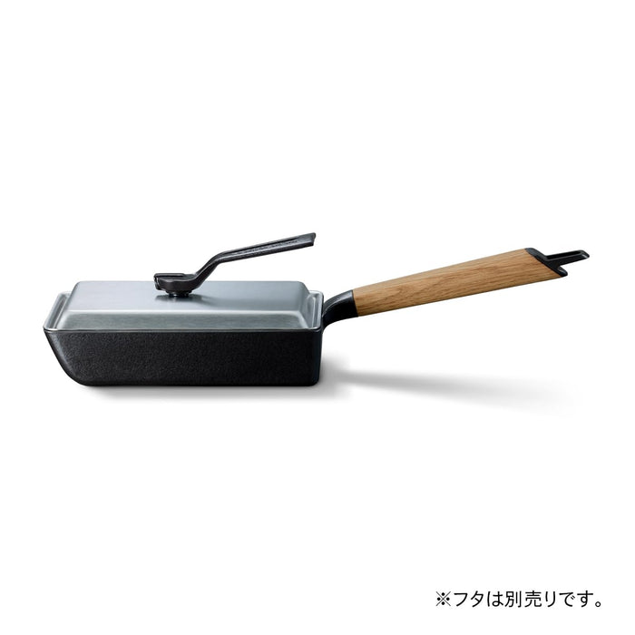 Vermicular Cast Iron Egg and Toast Pan Oak - Gas/IH Compatible Fryer
