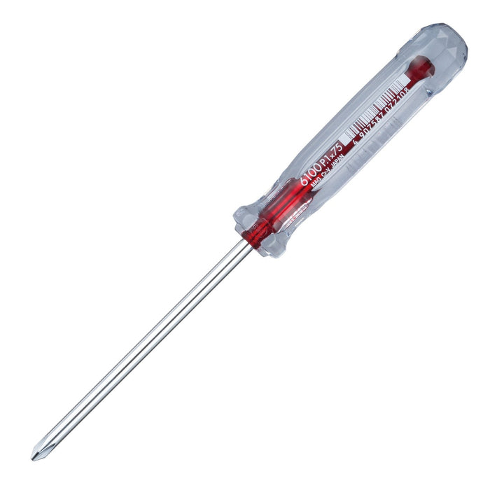 Vessel Crystalline Thin Shaft Driver +1x75 Model 6100 - High-Quality Tool-Kiichin - The #1 Place for Japanese Goods in Your Hand!