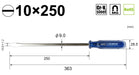 Vessel Crystalline Regular Driver 10x250 6300 Vessel Series-Kiichin - The #1 Place for Japanese Goods in Your Hand!