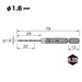 Vessel 1.8mm AMD-1.8 Cushion Drill Bit for Metal and Ironwork-Kiichin - The #1 Place for Japanese Goods in Your Hand!