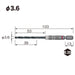 Vessel 3.6mm Cushion Drill Bit for Ironwork and Metalwork - AMD-3.6-Kiichin - The #1 Place for Japanese Goods in Your Hand!