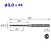 Vessel 3-Piece Cushion Drill Bit Set for Ironwork 3.0mm - AMD3S-3.0-Kiichin - The #1 Place for Japanese Goods in Your Hand!