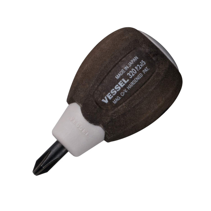 Vessel Wood Compo Stubby Driver 2X15 19/32 Inch No.320P215 for Precision Work