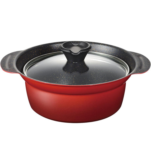 Wahei Freiz 1.6L Clay Pot Style 16cm Tabletop Pot IH Gas Safe PFOA-Free-Kiichin - The #1 Place for Japanese Goods in Your Hand!