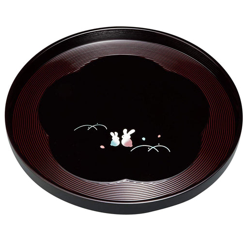 Yamaya Lacquerware Shop 30Cm Round Tray Dream Rabbit Tamari Maki-E Design-Kiichin - The #1 Place for Japanese Goods in Your Hand!