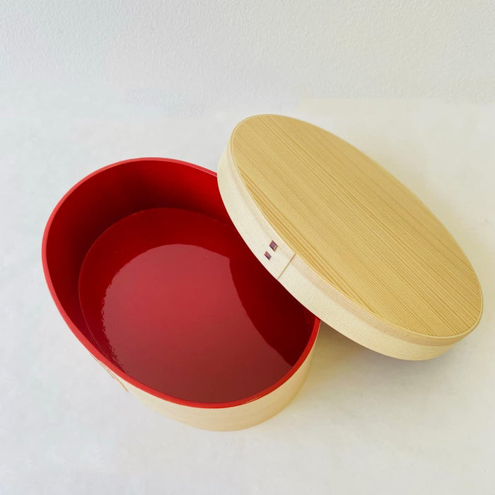 Yamaya Lacquerware Shop 700Ml Kishu Red Bento Box - White Wood Made in Japan-Kiichin - The #1 Place for Japanese Goods in Your Hand!